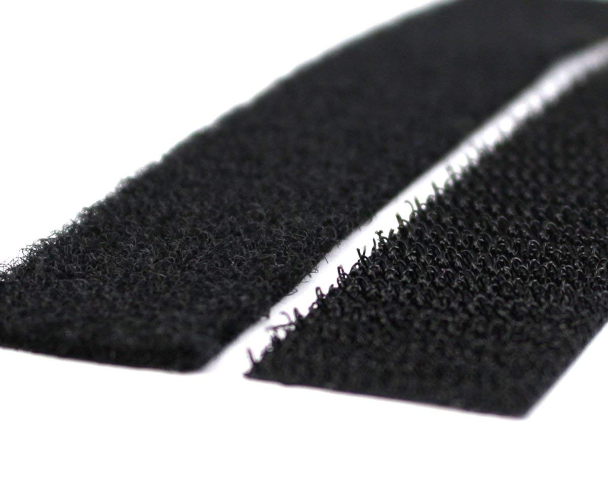 Stylus Hook and Loop Black adhesive backed velcro strips 50mm wide sold by  the metre.
